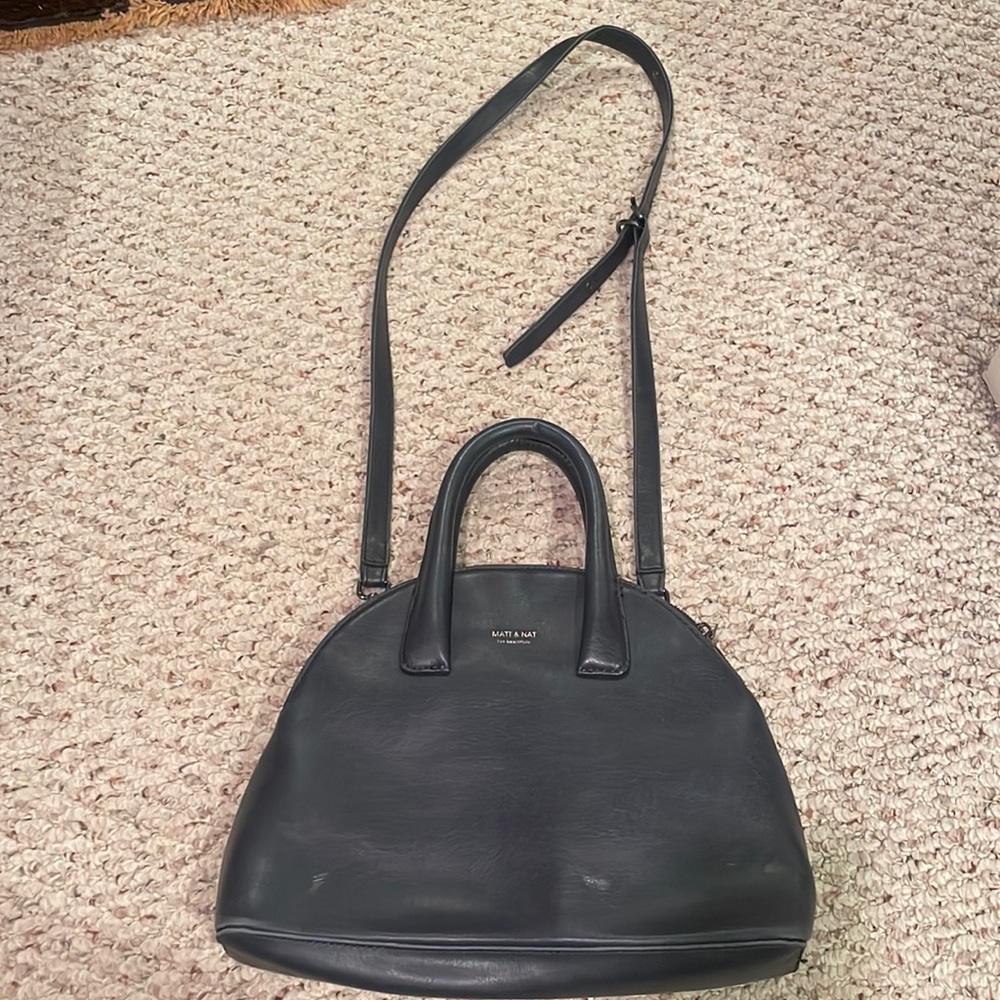 Dark blue, Matt & Nat bucket cross body bag.